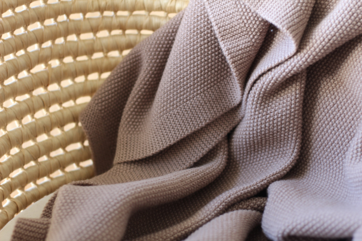 PRE-ORDER Dusty Moss Stitch Blanket